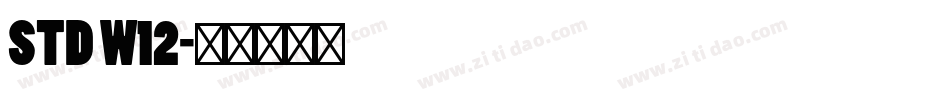 STD W12字体转换